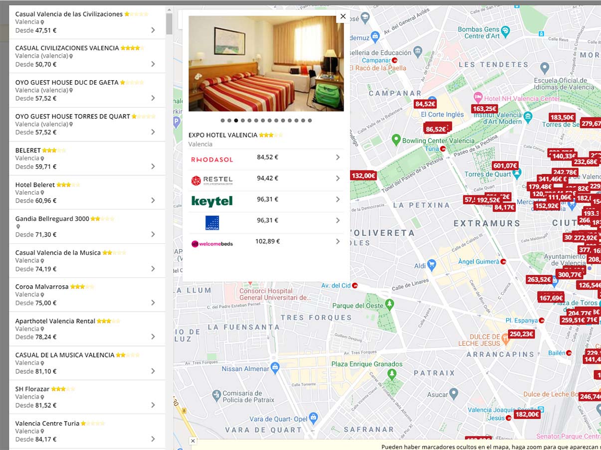 Orbis Hoteles - Mapa